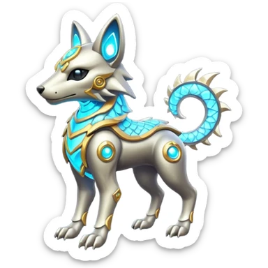 Protogen-Primagen-animal-fantasy-creature, full body sticker