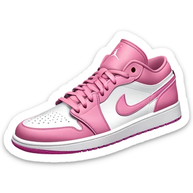 ultra realistic pink jordan 1 low top sticker