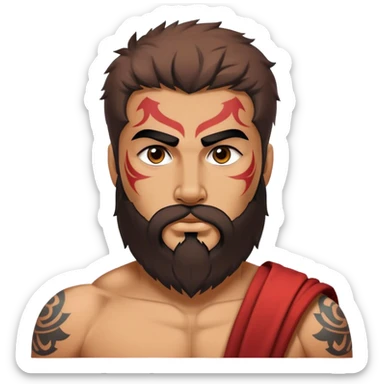 Hirsli spartan + s8mn dövmeli sticker