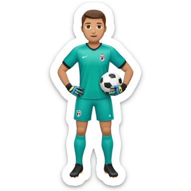 soccer goalkeeper full body hands in front sticker