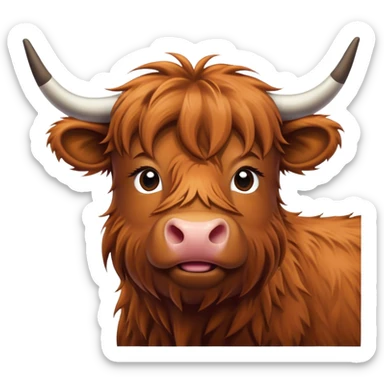 highland cow sticker