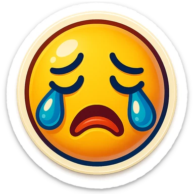 Crying Tears rolling down face 
Mouth Pout sticker