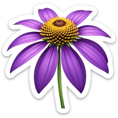 cone flower sticker
