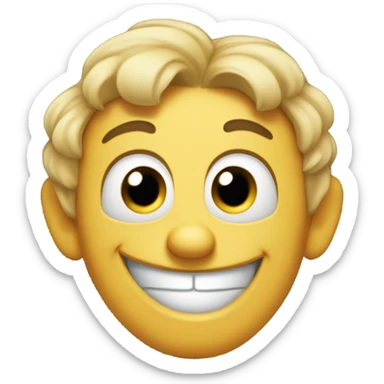 Cross eyed and derpy smile sticker