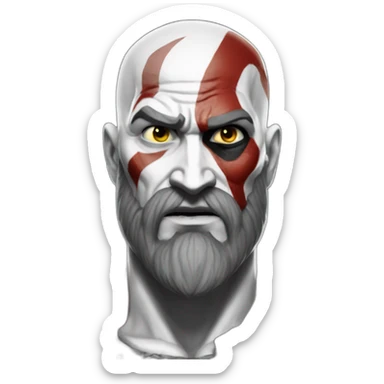 kratos from god of war ragnarok sticker