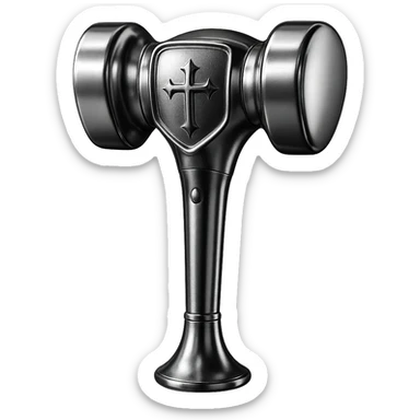 BLACKPINK-inspired gothic lightstick, no hearts, black and pink, shiny and dramatic, chrome style sticker