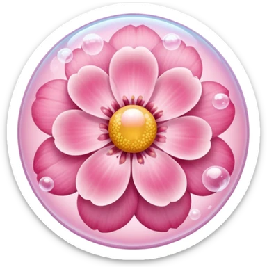 sakura flower with a bubble texture sticker