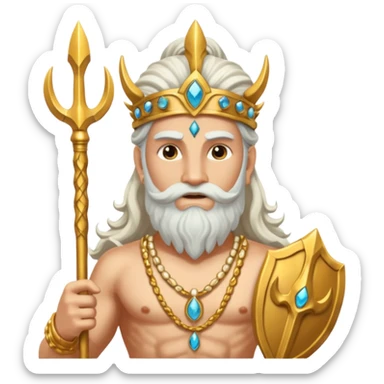 brahma god with Poseidon trident sticker