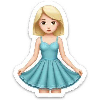 girl putting clothes sticker