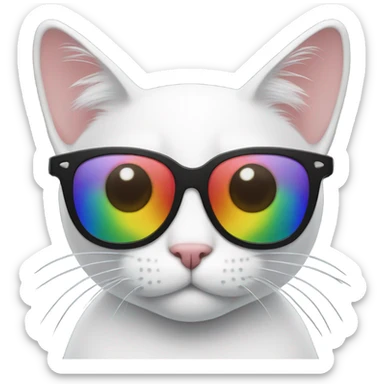  Gay Cat with sunglasses sticker
