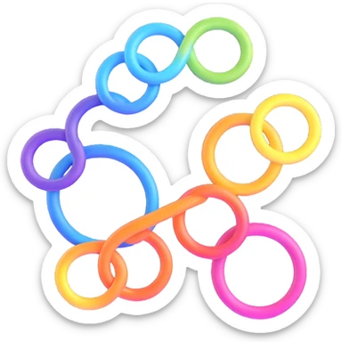 rainbow infinity loop with slight metallic sheen, representing neurodiversity sticker