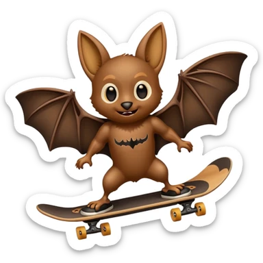 Bat skateboarding sticker