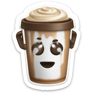 Mocha coffee sticker