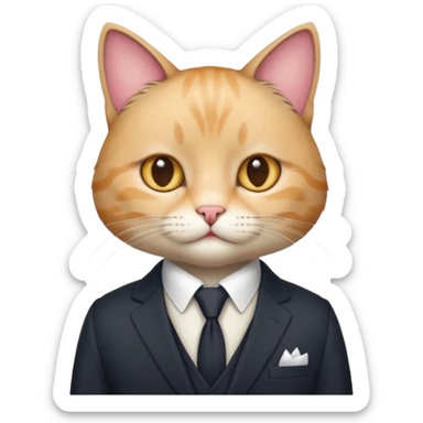 The cat went in a suit
 sticker