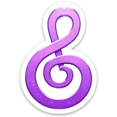 glitter symbol music purple cyberpunk sticker