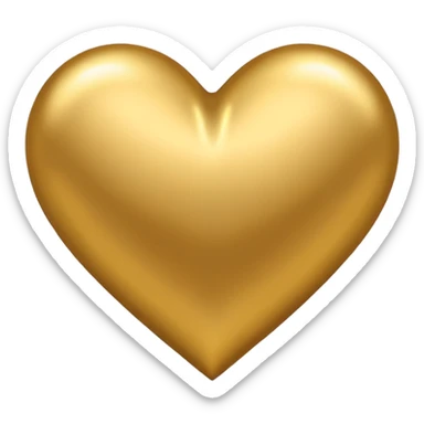 coração dourado sticker