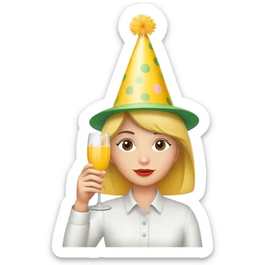 Beso con mimosa sticker