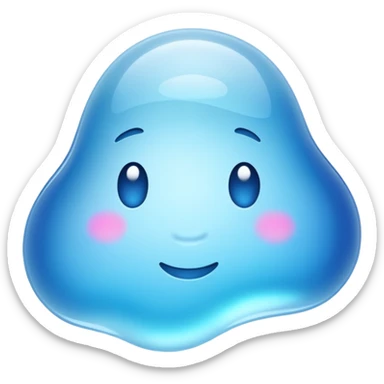 a blob of clear gel sticker