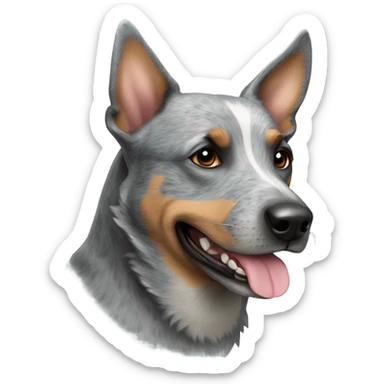 grey australian cattle dog sticker