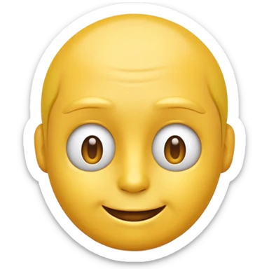 yellow head emoji with a smug expression sticker