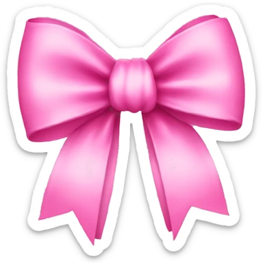 Pink bow sticker