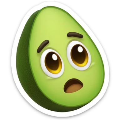 Crying avacado sticker