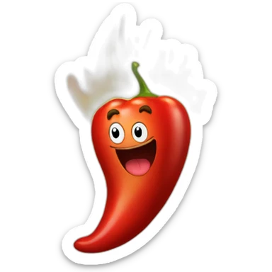 Red hot chili pepper sticker