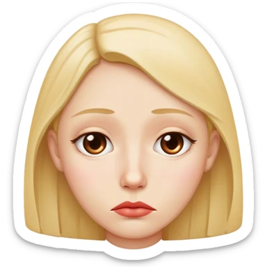 triste con  labios delgaditos super delgados sticker