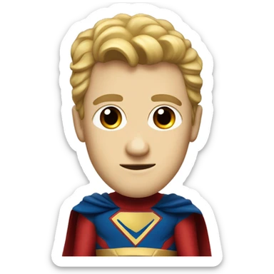 super homelander from "the boys" series with red eyes  sticker