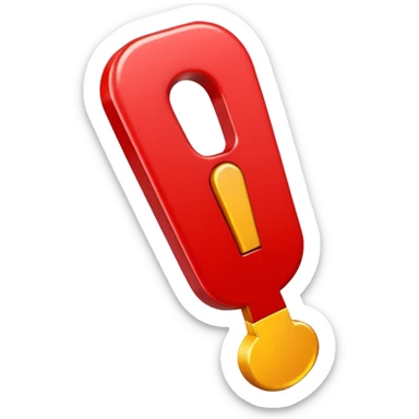 exclamation mark red sticker