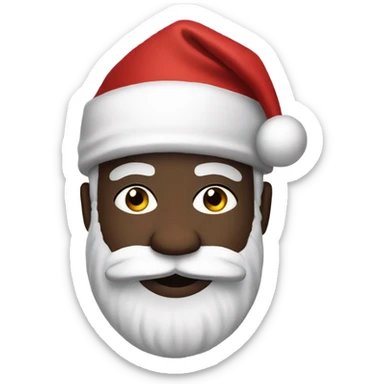 black santa with a mask on  sticker
