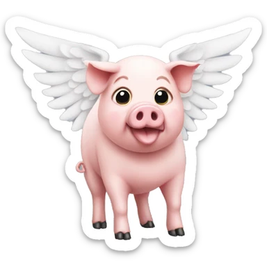 Pig with wings  sticker