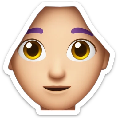 Poison purple peach sticker