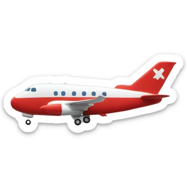 a plane with a pilot in red waving from it sticker
