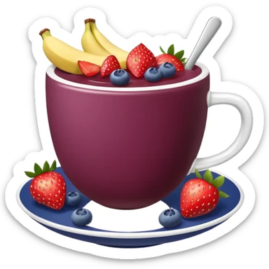 Cup açaí decor fruits sticker