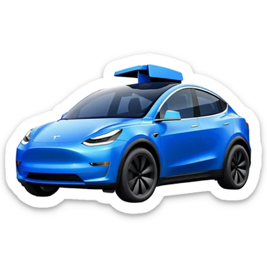 Tesla Model Y - Tesla (Model Year: 2022) (Iconic colour: Blue) sticker