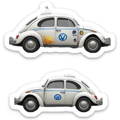 Side view 1956 Captain Rex Volkswagen bug fresh from space dirty  sticker