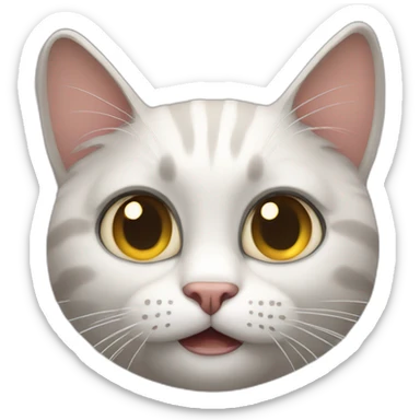 crazy cat sticker