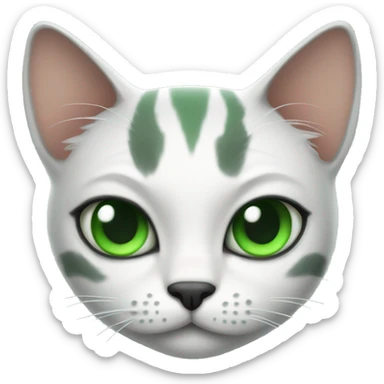 Toxito cat wih Green eyes  sticker
