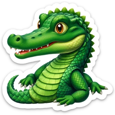 Aligator wearing muslim hat sticker