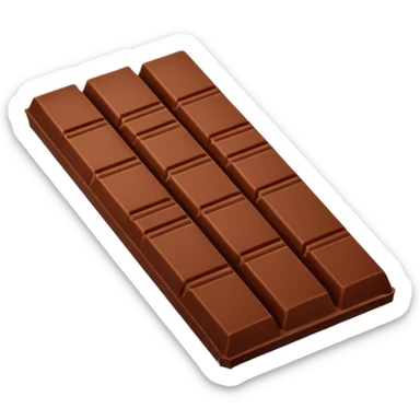 Illustrate a KitKat bar unwrapped, showing four chocolate fingers side by side. sticker
