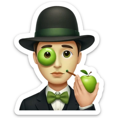 Magritte “the son of man”  sticker