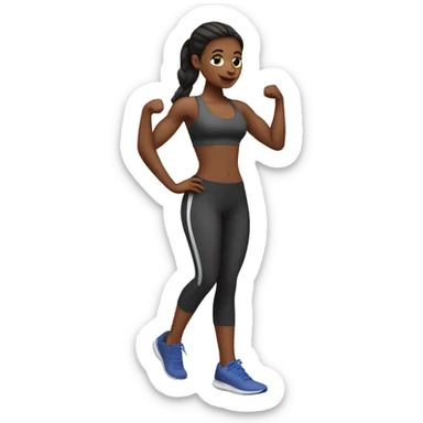 Working out girl sticker