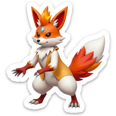 Braixen-Combusken-Zangoose-Blaziken-fusion sticker
