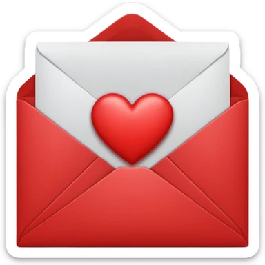 Envelope with heart sticker