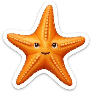 simple starfish with no facial features sticker