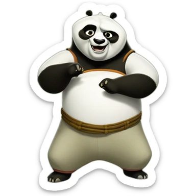 po kung fu panda sticker