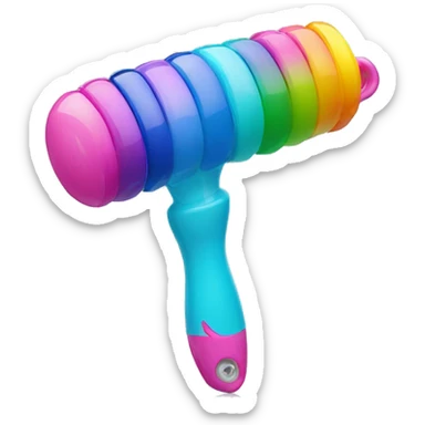 a  single plastic colorful Curler sticker