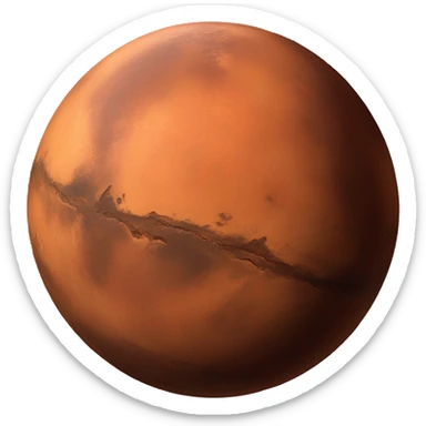 Realistic Mars planet  sticker