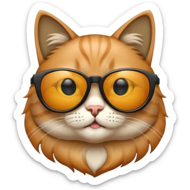 Cat with sunglasses sticker